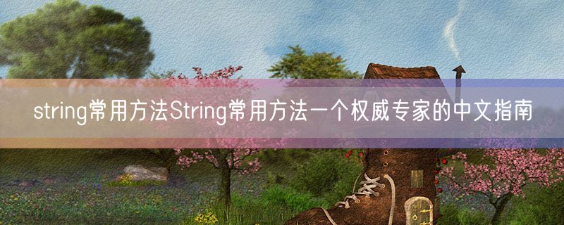 string常用方法String常用方法一个权威专家的中文指南