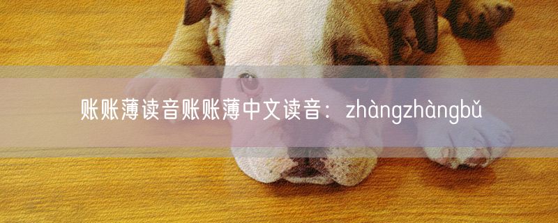 账账薄读音账账薄中文读音：zhàngzhàngbǔ